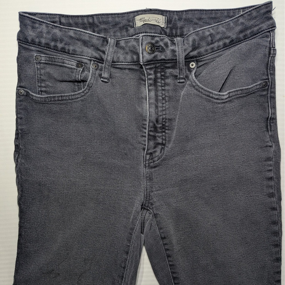 Madewell Women's Cali Demi-Boot Cut Jeans 14W Grey‎ Raw Hem Heritage Quality